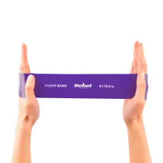 Zestaw gum do ćwiczeń lateksowy - Mini Band L, 2.3-18.2 kg, 5 gum, fioletowy, REBEL ACTIVE