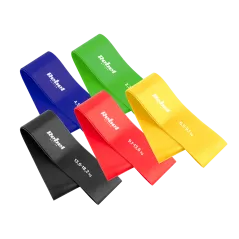 Zestaw gum do ćwiczeń lateksowy - Mini Band L, 2.3-18.2 kg, 5 gum, kolorowy, REBEL ACTIVE