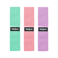 Zestaw gum do ćwiczeń materiałowy - Mini Band M, 27-55 kg, 3 gumy materiałowe, REBEL ACTIVE
