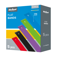 Zestaw gum do ćwiczeń TPE 2m - Long Band Ls-1, 1-5 kg, 5 gum, REBEL ACTIVE