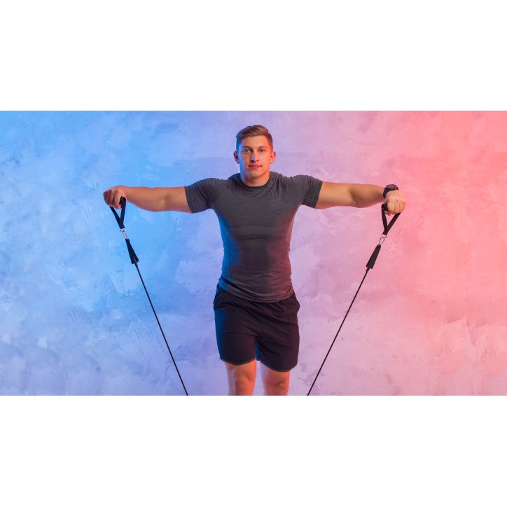 Zestaw gum oporowych do ćwiczeń - Power Tube Set , 5-30 kg, 5 gumy, REBEL ACTIVE Zestaw gum oporowych do ćwiczeń - Power Tube Set , 5-30 kg, 5 gumy, REBEL ACTIVE