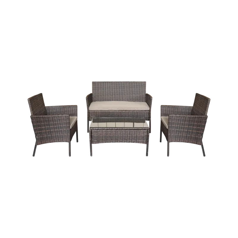 Zestaw mebli ogrodowych TEESA ROSE brązowy Zestaw mebli ogrodowych TEESA ROSE brązowy