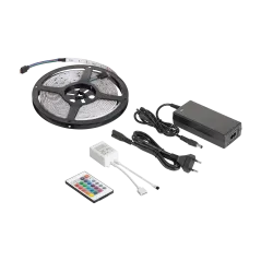 Zestaw oświetleniowy LED (sznur LED RGB, kontroler kolorów, zasilacz)