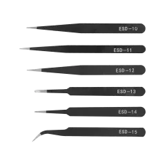 Zestaw pęset 6 szt. antystatycznych.