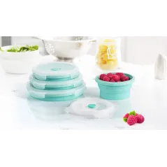 Zestaw składanych pojemników okrągłe