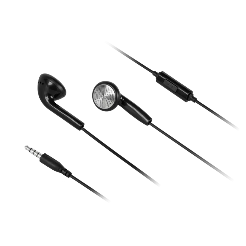 Zestaw słuchawkowy czarny jack 3,5mm (oryginalnie wykorzystywany w tel. Kruger&Matz)
