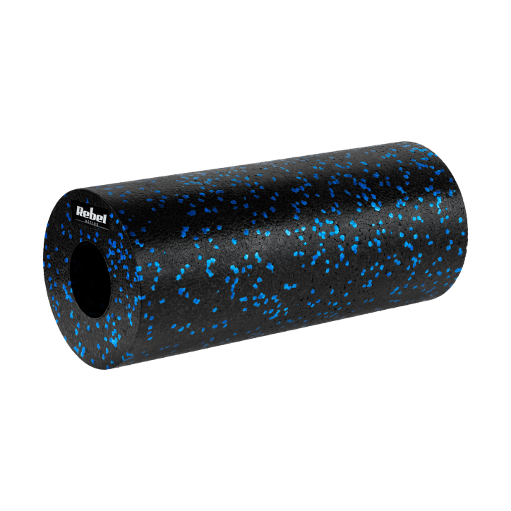 Zestaw wałek do masażu, mini roller, 2 piłki, 2 duoball-e , 6 elementów, kolor czarno-niebieski, materiał EPP, REBEL ACTIVE Zestaw wałek do masażu, mini roller, 2 piłki, 2 duoball-e , 6 elementów, kolor czarno-niebieski, materiał EPP, REBEL ACTIVE