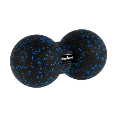 Zestaw wałek do masażu, mini roller, 2 piłki, 2 duoball-e , 6 elementów, kolor czarno-niebieski, materiał EPP, REBEL ACTIVE