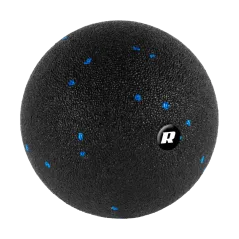 Zestaw wałek do masażu, mini roller, 2 piłki, 2 duoball-e , 6 elementów, kolor czarno-niebieski, materiał EPP, REBEL ACTIVE