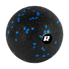 Zestaw wałek do masażu, mini roller, 2 piłki, 2 duoball-e , 6 elementów, kolor czarno-niebieski, materiał EPP, REBEL ACTIVE