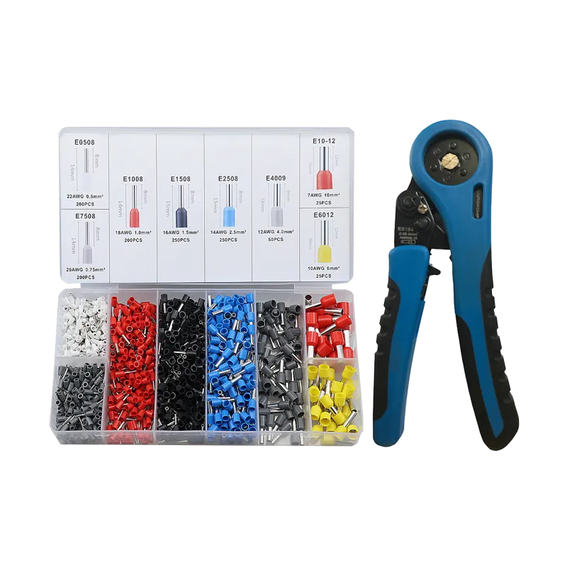 Zestaw zaciskarka+zkończenia kabla izolowane E6184