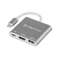 Złącze adapter Cabletech wtyk Typu C - gniazda USB 3.0 HDMI 2.0 Typu C Złącze adapter Cabletech wtyk Typu C - gniazda USB 3.0 HDMI 2.0 Typu C
