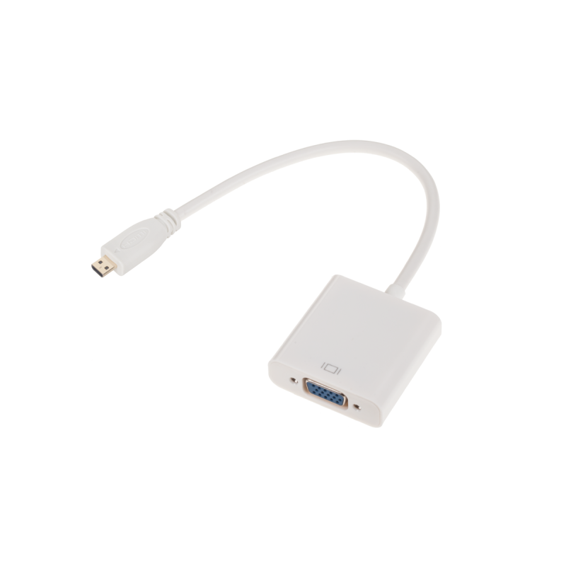 Złącze adapter wtyk MICRO HDMI - gniazdo VGA +AUDIO