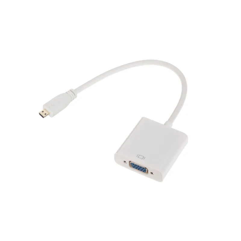 Złącze adapter wtyk MICRO HDMI - gniazdo VGA +AUDIO Złącze adapter wtyk MICRO HDMI - gniazdo VGA +AUDIO