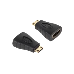 Złącze HDMI gniazdo-wtyk mini HDMI pozłacany