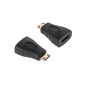 Złącze HDMI gniazdo-wtyk mini HDMI pozłacany