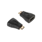 Złącze HDMI gniazdo-wtyk mini HDMI pozłacany