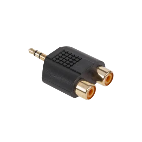 Złącze JACK 3.5-2xGN.RCA złote