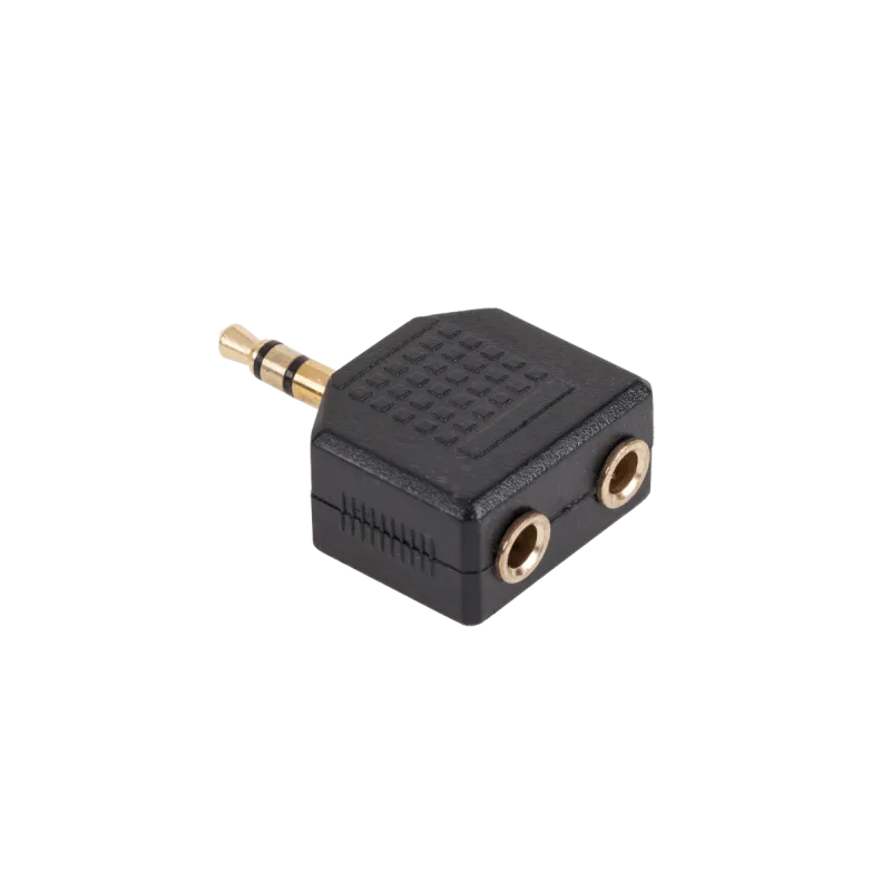 Złącze Jack 3.5/2x3.5 złote NH552