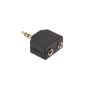 Złącze Jack 3.5/2x3.5 złote NH552