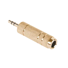 Złącze Jack 3.5/6.3 złote metal