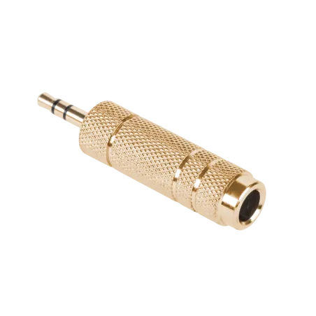 Złącze Jack 3.5/6.3 złote metal