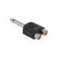 Złącze Jack 6.3 MONO-2xGN.RCA