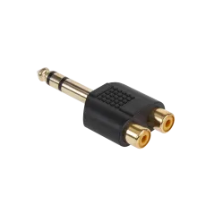 Złącze Jack 6.3 ST.-2xGN.RCA złoty