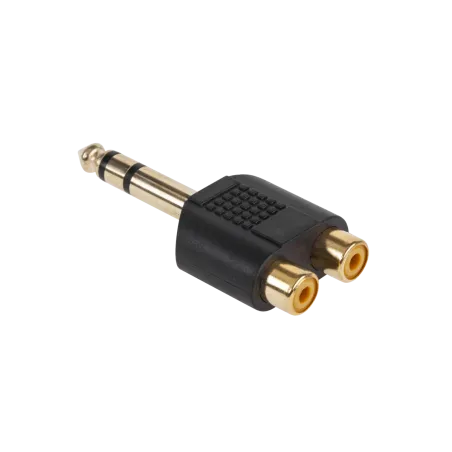 Złącze Jack 6.3 ST.-2xGN.RCA złoty