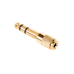 Złącze Jack 6.3/3.5 złoty-metal