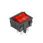 Złącze przełącznik prost.szer.4 pin poświetlany 230V czerwony Złącze przełącznik prost.szer.4 pin poświetlany 230V czerwony