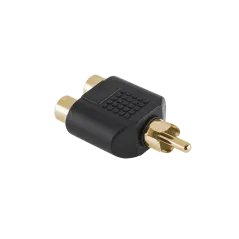 Złącze wt. RCA-2xgn.RCA GOLD