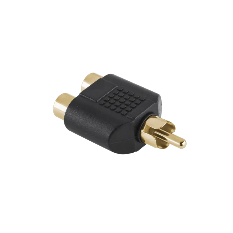 Złącze wt. RCA-2xgn.RCA GOLD