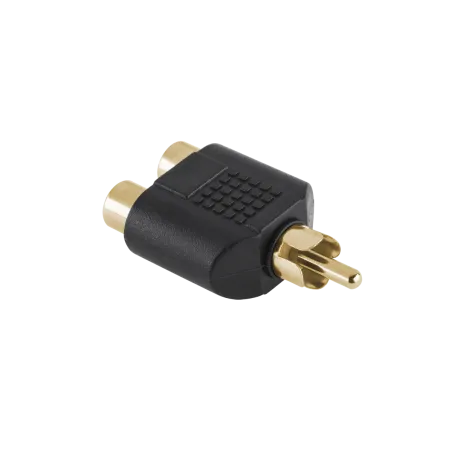 Złącze wt. RCA-2xgn.RCA GOLD