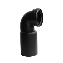 Kolano do WC FI 110mm/90mm 90 stopni L 230mm czarne