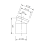Kolano do WC Fi 110mm 22 stopnie L 160mm białe