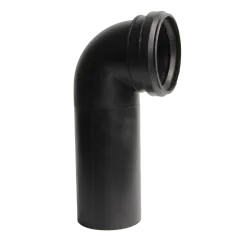 Kolano do WC FI 90mm 90 stopni L 230mm Czarne