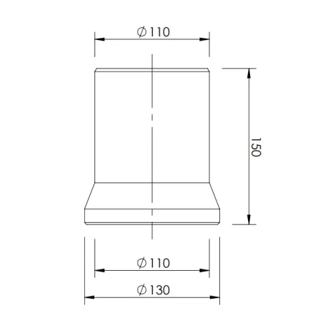 Sztucer do WC FI 110mm L 150mm Biały
