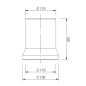 Sztucer do WC FI 110mm L 150mm Biały