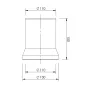 Sztucer do WC FI 110mm L 150mm Biały Sztucer do WC FI 110mm L 150mm Biały