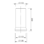 Sztucer do WC Fi 110mm L 250mm biały