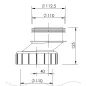 Mimośród do WC Fi 110mm L 125mm przesunięcie 40mm Mimośród do WC Fi 110mm L 125mm przesunięcie 40mm