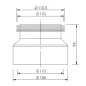 Złącze do WC Fi 110mm L 95mm białe Złącze do WC Fi 110mm L 95mm białe