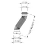 Złącze uniwersalne do WC Fi 110 L 260 do 540mm Złącze uniwersalne do WC Fi 110 L 260 do 540mm