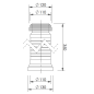 Złącze uniwersalne do WC Fi 110mm L 350mm białe