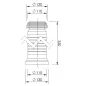 Złącze uniwersalne do WC Fi 110mm L 350mm białe Złącze uniwersalne do WC Fi 110mm L 350mm białe