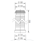Złącze uniwersalne do WC Fi 110mm L 550mm białe