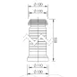 Złącze uniwersalne do WC Fi 110mm L 550mm białe Złącze uniwersalne do WC Fi 110mm L 550mm białe