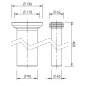 Złącza do WC podtynkowe Fi 110 / Fi 62 L 400mm czarne Złącza do WC podtynkowe Fi 110 / Fi 62 L 400mm czarne