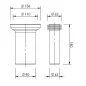 Złącza do WC podtynkowe Fi 110 / Fi 62 L 180mm czarne Złącza do WC podtynkowe Fi 110 / Fi 62 L 180mm czarne
